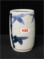 Blue Bamboo tree vase