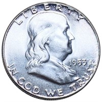 1953 Franklin Half Dollar NEARLY UNCIRCULATED