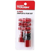 Hyper Tough Red Aluminum Universal Air Coupler & P