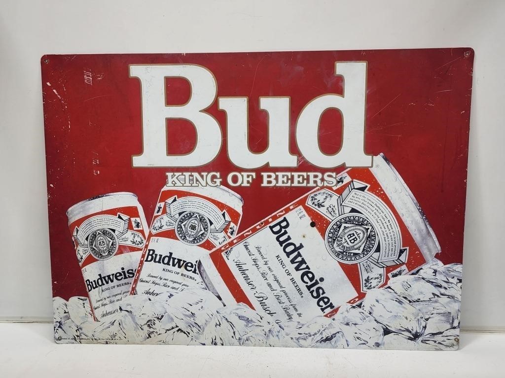 1987 Budweiser Beer Advertising Sign