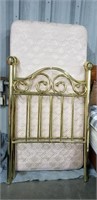 Twin Size Bed W/ Faux Brass Bed