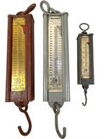 3 Vintage Hanson Hanging Scales
