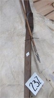 Native American Bow with Leather Grip with Arrow