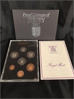 1981 Jersey Proof Coin Set in Case