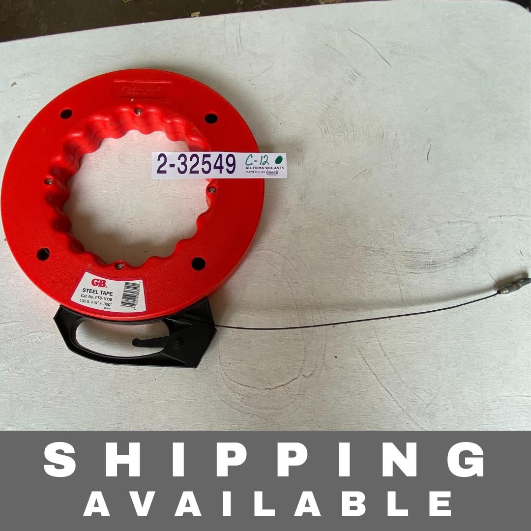 GB 100 Feet Steel Fish Tape in Red Plastic