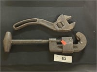 Antique Wrench And Clamp