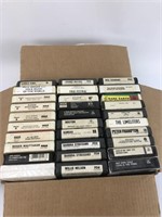 Box lot of 30 8 track tapes