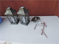 SOLAR CANDLE LANTERNS AND WIND CHIMES