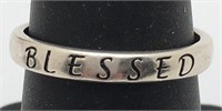 Sterling Silver Blessed Ring