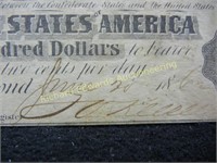 Confederate States of America One Hundred Dollar
