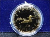 1987 Royal Canadian Mint Common Loon Dollar