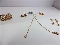 14K GF & GP Earring & Bracelet Lot (5 pieces)