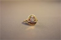 10KT YELLOW GOLD ENAMELLED RCAF RING , 2.3GRAMS
