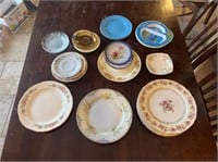 LOT OF VARIOUS SIZE CHINA PLATES AND MISC. SMALL