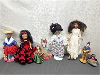 Various dolls from around the world