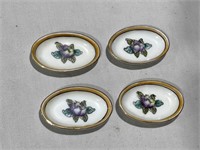 4 Small Noritake Hand Painted Tiny Plates