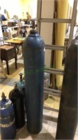51 inch tall steel tank with the valve