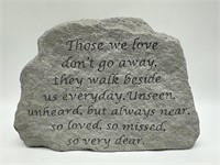 Those We Love Don’t Go Away…Cement Wall Plaque