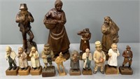 Carved Wood Figures German & Italian