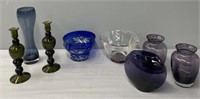 Colored Art Glass Lot Collection