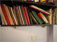 Shelf of Cookbooks Vintage