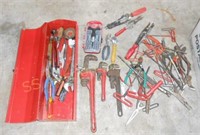 Steel tool box and misc. tools