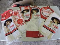 Coca-Cola Tea Towels, Hot Plates/Mitts, Apron, etc