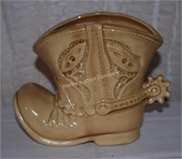 (S1) Cowboy Boot Vase/Planter - 5" tall