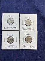 Dime coin lot 2002 80’s some uncirculated MS64