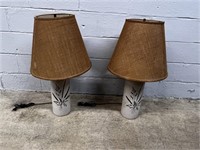 (2) Contemporary Porcelain Table Lights