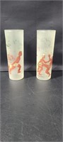 2 vintage Caveman Courtship Tom Collins glasses