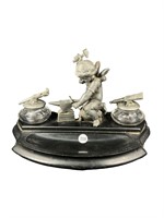 Antique "Cupid Forging Arrows" Inkwell