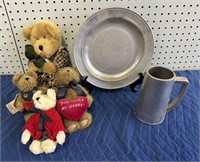 BOYDS BEAR AND PEWTER LOT