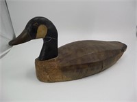 Hand Painted Wood and Canvas Goose Decoy