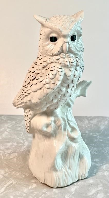 White ceramic owl figure