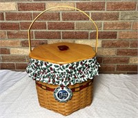 LONGABERGER BASKET WITH VARIOUS INSERTS & MORE