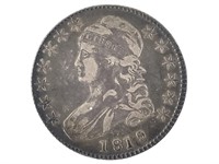 1819 Bust Half, Small 9 over 8
