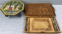 Wood Trays & Mughal Table Lot Collection