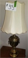 Brass Table Lamp 34” tall