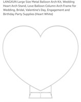 Heart Arch Stand, White

*appears used, main