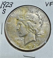 1923-S Peace Dollar - VF