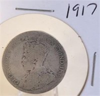 1917 Georgivs V Canadian Silver Quarter