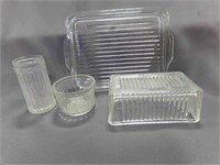 Federal Glass Clear Ribbed One Pound Rectangular