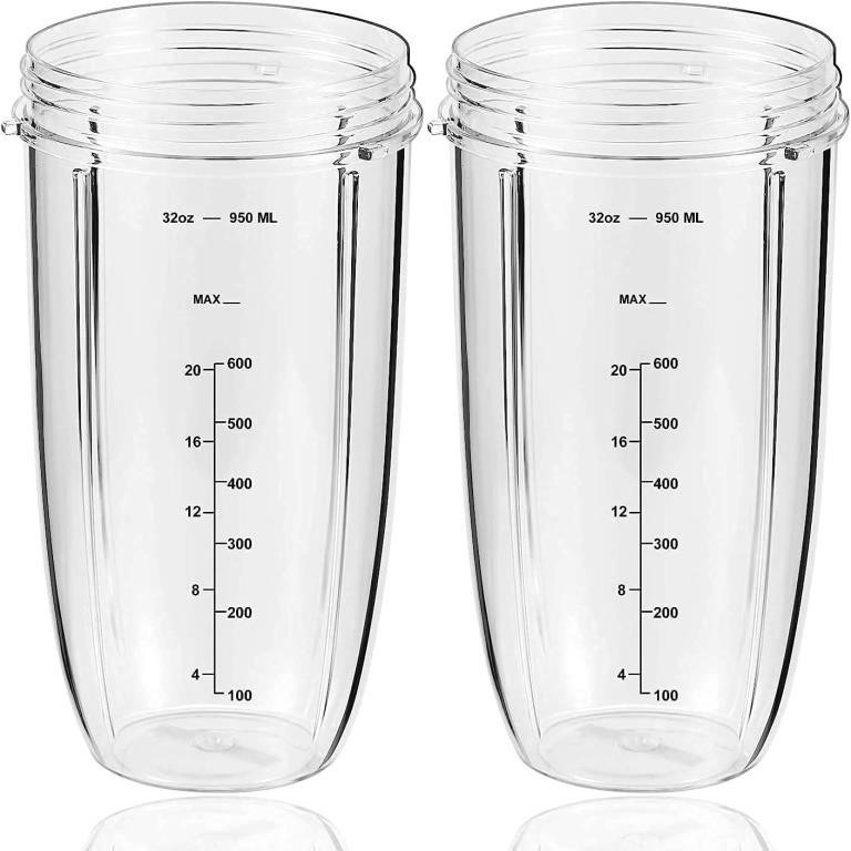 MEET JUICE Replacement Parts 32oz Blender Cups (2