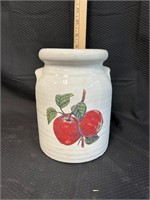8" Apple Themed Ceramic Jar