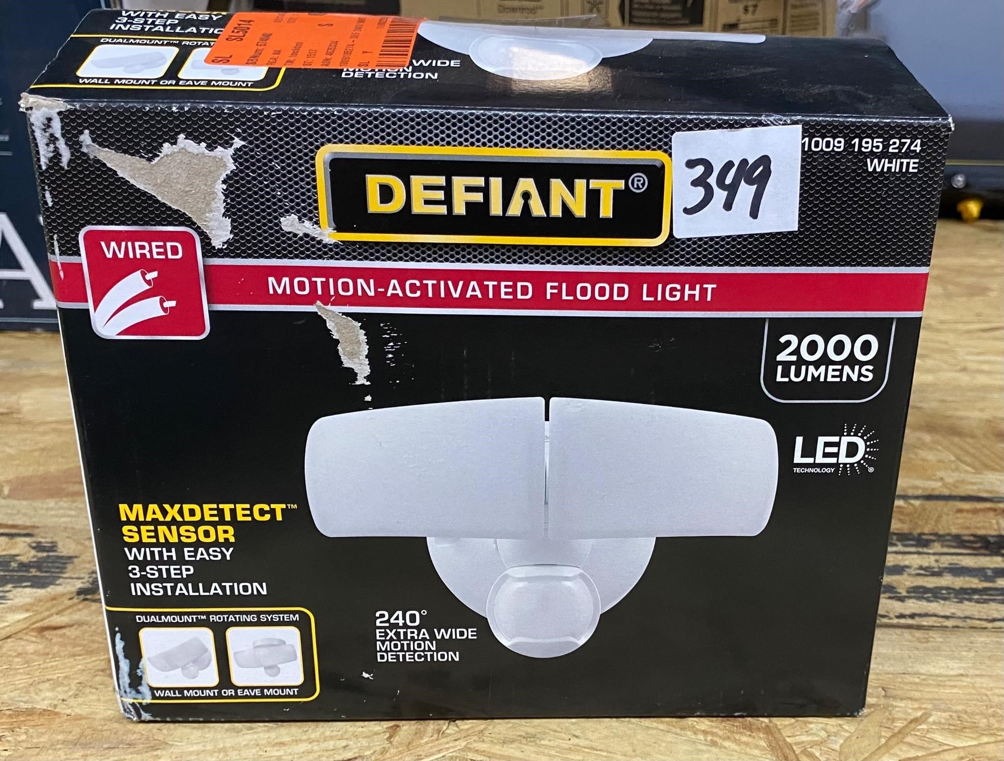 Defiant Motion Activated Wired Flood Light