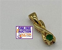 18KT EGP over Silver Quality Emerald Pendant