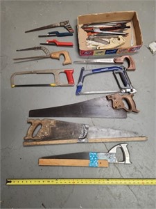 Lot of 11 Manual Saws many types & blades.