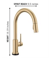 *Delta Faucet Trinsic Gold Kitchen Faucet Touch