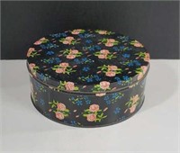 Vintage Large Black and Floral Patternerned